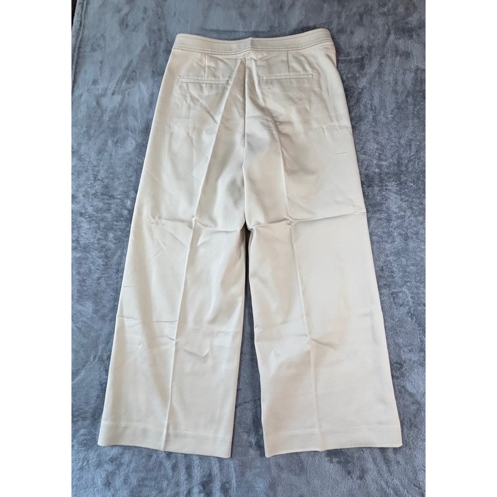 Ann Taylor Womens Beige Wide Leg Trousers High Rise Work Pants Khaki Tan - Picture 8 of 12